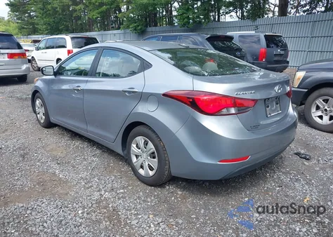 2016 Hyundai Elantra Se из США, поврежденный, VIN 5NPDH4AEXGH752152